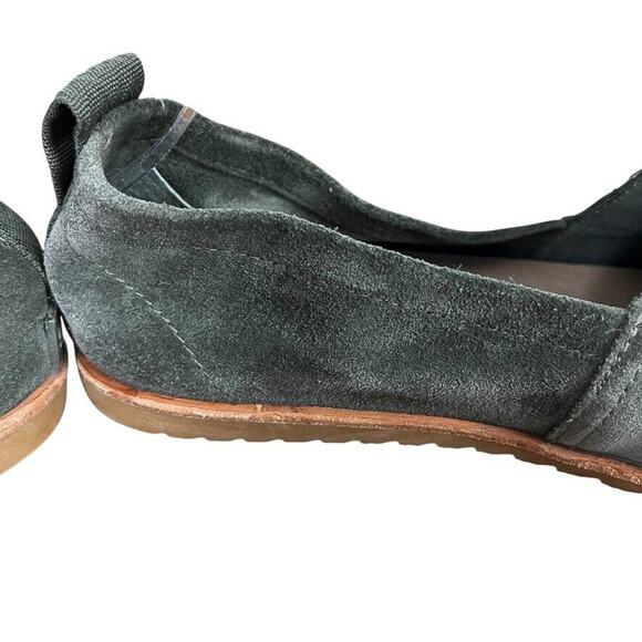 Sorel Ella Olive Green Suede Leather Flats Slip On Loafers Casual Shoes sz 8.5 - Picture 3 of 16